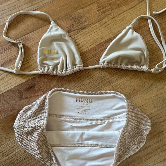 Show Me Your Mumu Women's Cream Tan Brown Bikini Set - Picture 2 of 6
